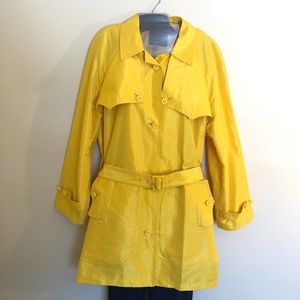 Carlisle Women’s Trench Coat, Sz 16, Yellow